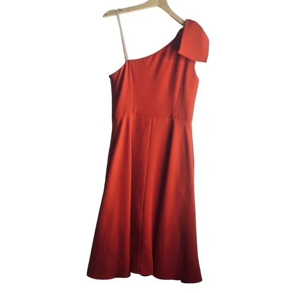 Gal Meets Glam Yvonne Dress Womens Size 10 Red One Shoulder NWT $158 - Picture 11 of 12